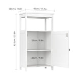 Homfa Bathroom Floor Cabinet Free Standing with Single Door Multifunctional Bathroom Storage Organizer Toiletries