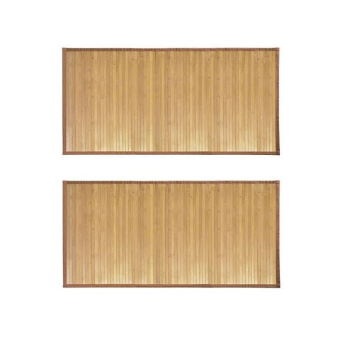 InterDesign Formbu Bamboo Floor Mat Non-Skid, Water-Resistant Runner Rug for Bathroom, Kitchen, Entryway, Hallway, Office, Mudroom, Vanity, 17" x 24", Natural Beige