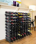 Sorbus Display Rack Large Capacity Wobble-Free Shelves Storage Stand for Bar, Basement, Wine Cellar, Kitchen, Dining Room, etc (Black), Height 40" - 100 Bottle