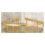 Bearstar 2-Pack Triangle Aluminum Bathroom Show Shelf,No Drilling Polished Golden