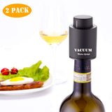 [2 PACK]Wine Bottle Stoppers,Real Vacuum Champagne Stoppers,Reusable Wine Preserver,Wine Corks Keep Fresh,Best Gifts for Wine Lovers
