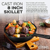 Pre-Seasoned Cast Iron Skillet (12-Inch) W/ Glass Lid and Handle Cover Oven Safe Cookware | Heat-Resistant Holder | Indoor and Outdoor Use | Grill, Stovetop, Induction Safe