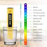 Digital PH Meter, VANTAKOOL PH Meter 0.01 PH High Accuracy Water Quality Tester with 0-14 PH Measurement Range for Household Drinking, Pool and Aquarium Water PH Tester Design with ATC (Blue) (yellow)