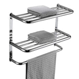 LUANT 24 Inch Bathroom Shelf 3-Tier Wall Mounting Rack with Towel Bars