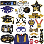 Amosfun 72PCS Graduation Cupcake Toppers 2019 Graduation Party Decorations Cake Topper Picks Toothpick Toppers Class of 2019 Graduation Party Supplies