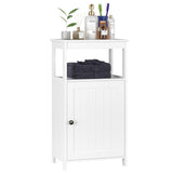 Homfa Bathroom Floor Cabinet Free Standing with Single Door Multifunctional Bathroom Storage Organizer Toiletries