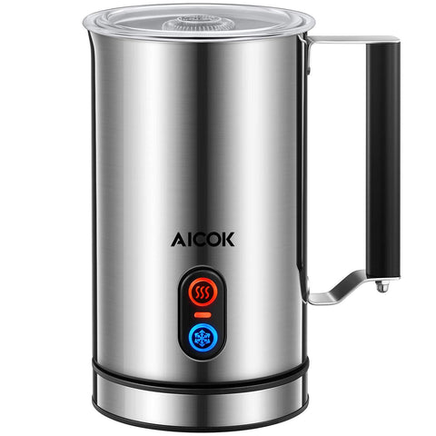 Milk Frother, Aicok Milk Steamer with New Foam Density Feature, Electric Milk Foamer and Warmer for Latte, Cappuccino, Hot Chocolate