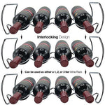 Sorbus 3-Tier Stackable Wine Rack - Classic Style Wine Racks for Bottles - Perfect for Bar, Wine Cellar, Basement, Cabinet, Pantry, etc - Hold 12 Bottles, Metal (Silver)