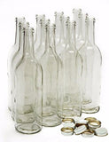 Home Brew Ohio 750 ml Clear Screw Cap Wine Bottles with 28 mm Metal Screw Caps