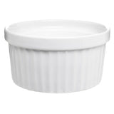 Set of 8,4 oz Porcelain Ramekins Bakeware Set, White Porcelain Baking Cups for Pudding, Creme Brulee, Custard Cups and Souffle Dishes, Durable 4 ounce Ramekins for Baking, Cooking, Serving and More