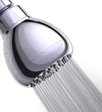WASSA High Pressure Shower Head - 3″ Anti-clog Anti-leak Fixed Chrome Showerhead - Adjustable Metal Swivel Ball Joint with Filter - Ultimate Shower Experience Even at Low Water Flow & Pressure