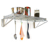 Chrome Wire Wall Mount Shelf 14 x 48 - NSF - Commercial