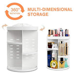 sanipoe 360 Rotating Makeup Organizer, DIY Adjustable Makeup Carousel Spinning Holder Storage Rack, Large Capacity Make up Caddy Shelf Cosmetics Organizer Box, Best for Countertop, Black