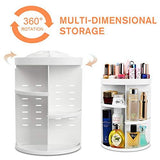 sanipoe 360 Rotating Makeup Organizer, DIY Adjustable Makeup Carousel Spinning Holder Storage Rack, Large Capacity Make up Caddy Shelf Cosmetics Organizer Box, Best for Countertop, Black