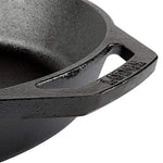 Lodge 12 Inch Cast Iron Skillet. Pre-Seasoned Cast Iron Skillet with Red Silicone Hot Handle Holder.