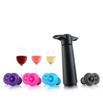 The Original Vacu Vin Wine Saver with 2 Vacuum Stoppers – Black