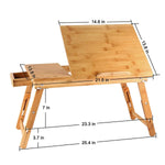 Lapdesk Left Handed NNEWVANTE Adjustable Laptop Table for Bed