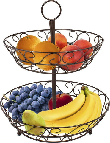 Sorbus Countertop Fruit Basket Holder & Decorative Tabletop Bowl Stand