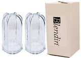 Blendin 2 Pack Replacement 16 Ounce Tall Jar Cups, Compatible with Original Magic Bullet Blender Juicer 250W MB1001