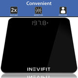 INEVIFIT Bathroom Scale, Highly Accurate Digital Bathroom Body Scale, Measures Weight for Multiple Users.