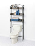 Zenna Home 3-Tier Over-The-Toilet Bathroom Spacesaver, Driftwood Gray/Pewter