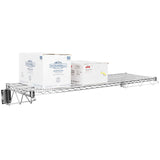 Chrome Wire Wall Mount Shelf 14 x 48 - NSF - Commercial