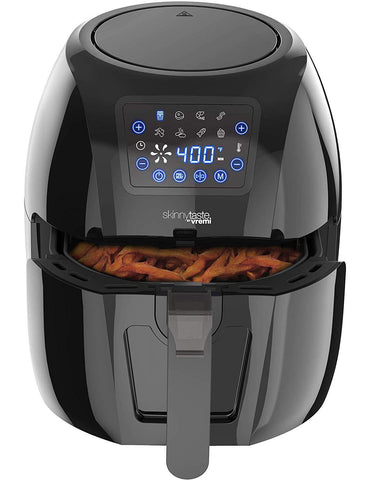 Skinnytaste by Vremi Air Fryer - Extra Large Capacity, 5.8 Quart, 1700 Watt Electric Hot Air Cooker, Digital Touch Screen with 8 Cooking Presets, Bonus Recipe Booklet