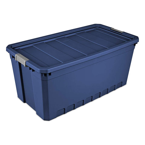 Sterilite 50 Gal./189 L Stacker Tote, Stadium Blue - 3 Pack