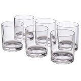 Classic 8-piece Premium Quality Plastic Tumblers | 4 each: 12-ounce and 16-ounce Clear