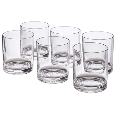 Classic 8-piece Premium Quality Plastic Tumblers | 4 each: 12-ounce and 16-ounce Clear