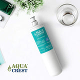 AQUA CREST 3US-PF01 Under Sink Water Filter, Compatible with Filtrete Advanced 3US-PF01, 3US-MAX-F01H, 3US-PF01H, Delta RP78702, Manitowoc K-00337, K-00338 Water Filter (Pack of 2)