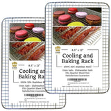 Ultra Cuisine 100% Stainless Steel Wire Cooling Rack for Baking fits Half Sheet Pans Cool Cookies, Cakes, Breads - Oven Safe for Cooking, Roasting, Grilling - Heavy Duty Commercial Quality
