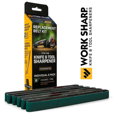 Work Sharp WSSA0002012 Knife & Tool Sharpener Replacement Belt Kit (WSKTS & WSKTS-KT)