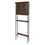 Silverwood Leighton Bathroom Collection 3-Tier Space Saver with Glass Doors 3, 67.5" H