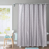 JRing Shower Curtain Polyester Fabric Waterproof Machine Washable with 12 Hooks 72x72 Inch