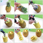 Pineapple Corer, [Upgraded, Reinforced, Thicker Blade] Newness Premium Pineapple Corer Remover, Stainless Steel Pineapple Core Remover Tool for Home & Kitchen with Sharp Blade for Diced Fruit Rings