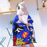 Kids Hooded Beach Bath Towel for Age 2-7 Years - Swim Pool Coverup Poncho Cape Multi-use for Bath/Shower/Pool/Swim 24" x 48" (Butterfly)