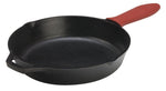 Lodge 12 Inch Cast Iron Skillet. Pre-Seasoned Cast Iron Skillet with Red Silicone Hot Handle Holder.