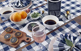 Solino Home 100% Pure Linen Checks Table Runner – Natural & White Check Table Runner – 14 x 72 Inch Runner for Dinner, Indoor and Outdoor Use