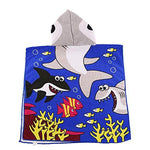 Kids Hooded Beach Bath Towel for Age 2-7 Years - Swim Pool Coverup Poncho Cape Multi-use for Bath/Shower/Pool/Swim 24" x 48" (Butterfly)