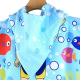 Kids Hooded Beach Bath Towel for Age 2-7 Years - Swim Pool Coverup Poncho Cape Multi-use for Bath/Shower/Pool/Swim 24" x 48" (Butterfly)