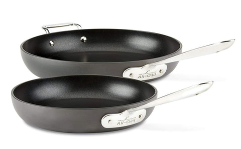 All-Clad E785S264 HA1 Hard Anodized Nonstick Dishwasher Safe PFOA Free 8 and 10-Inch Fry Pan Cookware Set, 2-Piece, Black