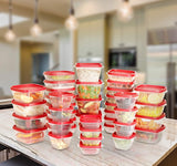 Utopia Kitchen 80 Piece Plastic Food Storage Container Set [40 Container and 40 Lids]