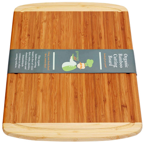 Greener Chef Extra Large Organic Bamboo Cutting Board for Kitchen - Lifetime Replacement Boards - 18 x 12.5 Inches - Best Wood Butcher Block and Wooden Carving Board for Meat and Chopping Vegetables