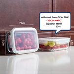 8 Pack Glass Food Storage Containers, Bayco Glass Meal Prep Containers, Airtight Glass Storage Containers with Lids - BPA-Free & FDA Approved & Leak Proof (8 lids & 8 Containers) 30oz