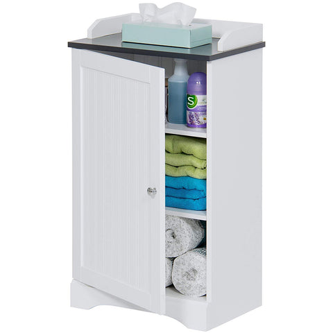 Best Choice Products Modern Contemporary Home Bathroom Floor Storage Organization Cabinet for Linens, Toiletries, Towels, Soap w/ 1 Bottom Shelf, 2 Adjusting Shelves, Versatile Door - Espresso Brown