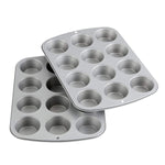 Wilton Recipe Right Non-Stick 6 Cup Jumbo Muffin Pan, Multipack of 2