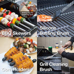 Andcolors Stainless Steel 18 Piece Starter BBQ Grill Toolset