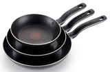 T-fal B363S3 Specialty Nonstick 8-Inch, 9.5-Inch and 11-Inch Fry Pan Set, Cookware Set, 3-Pack, Black