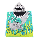 Kids Hooded Beach Bath Towel for Age 2-7 Years - Swim Pool Coverup Poncho Cape Multi-use for Bath/Shower/Pool/Swim 24" x 48" (Butterfly)